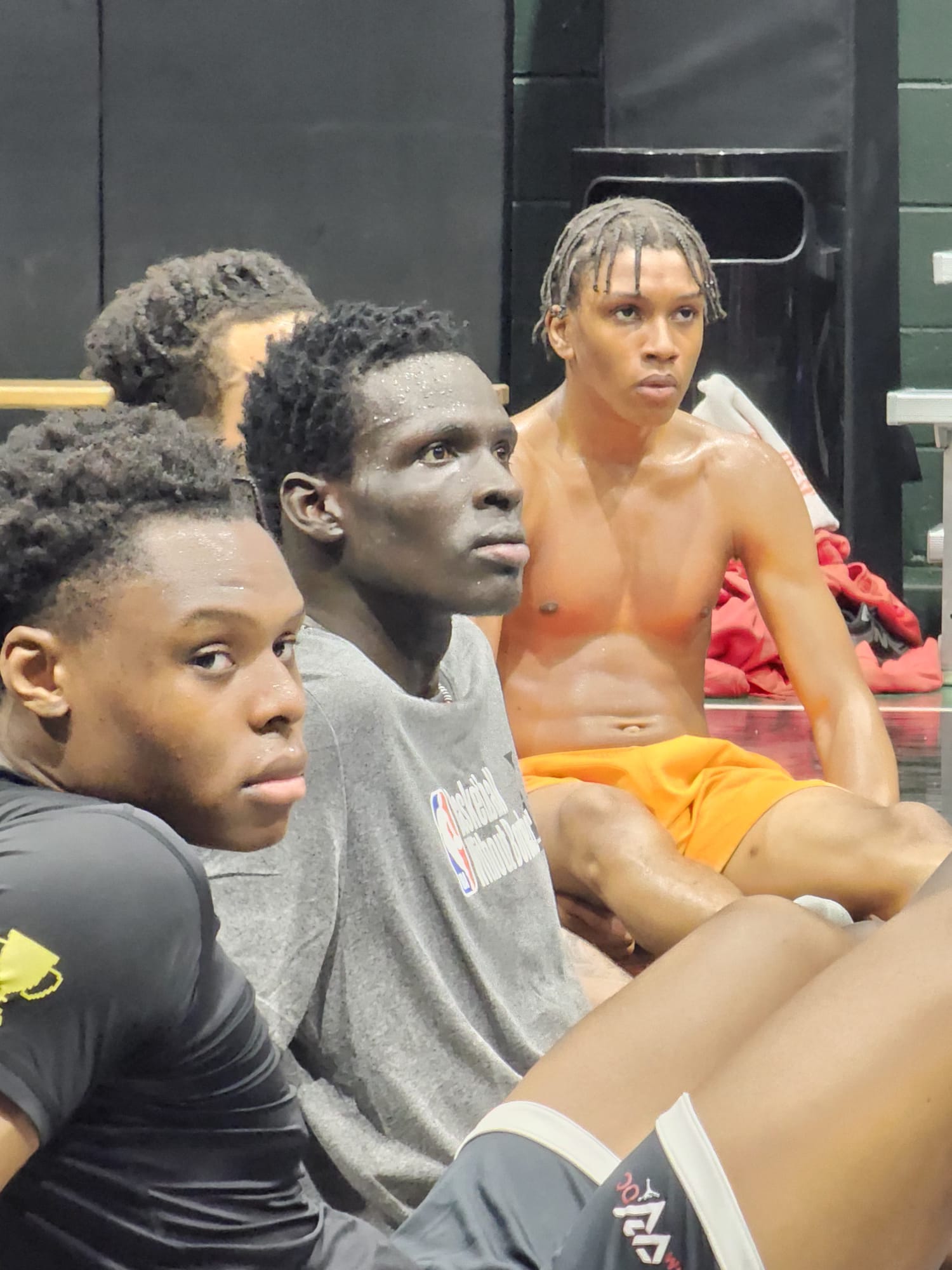 Vikings players at training camp